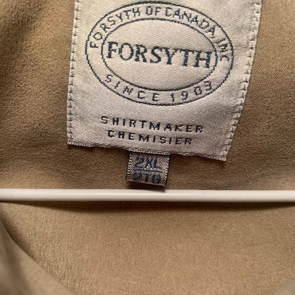 Forsyth of Canada Suede Tan Buttoned shirt 2XL